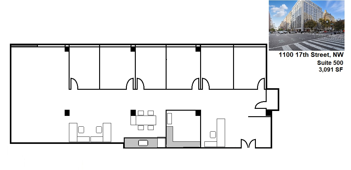 1100 17th St NW, Washington, DC for lease Floor Plan- Image 1 of 10