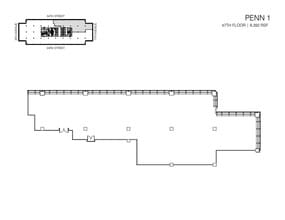 PENN 1, New York, NY for lease Floor Plan- Image 1 of 3