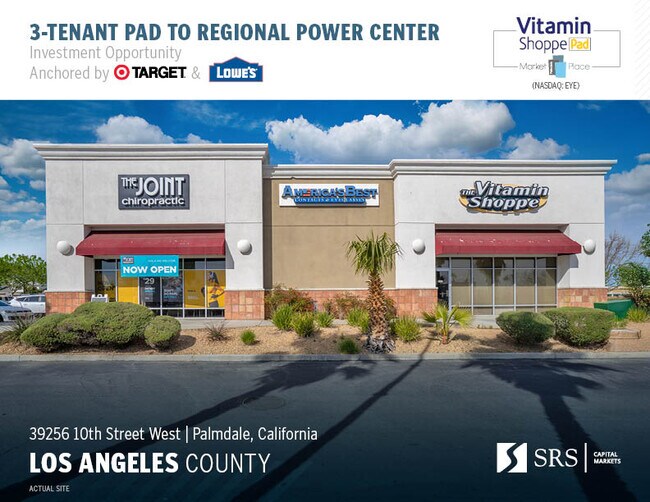 Plus de détails pour 39256 10th St W, Palmdale, CA - Commerce de détail à vendre