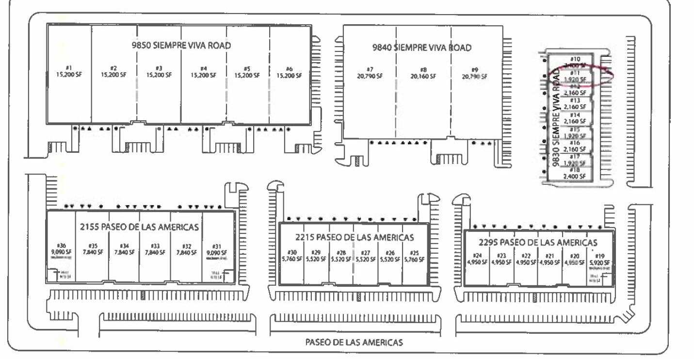 9830 Siempre Viva Rd, San Diego, CA for lease Site Plan- Image 1 of 1