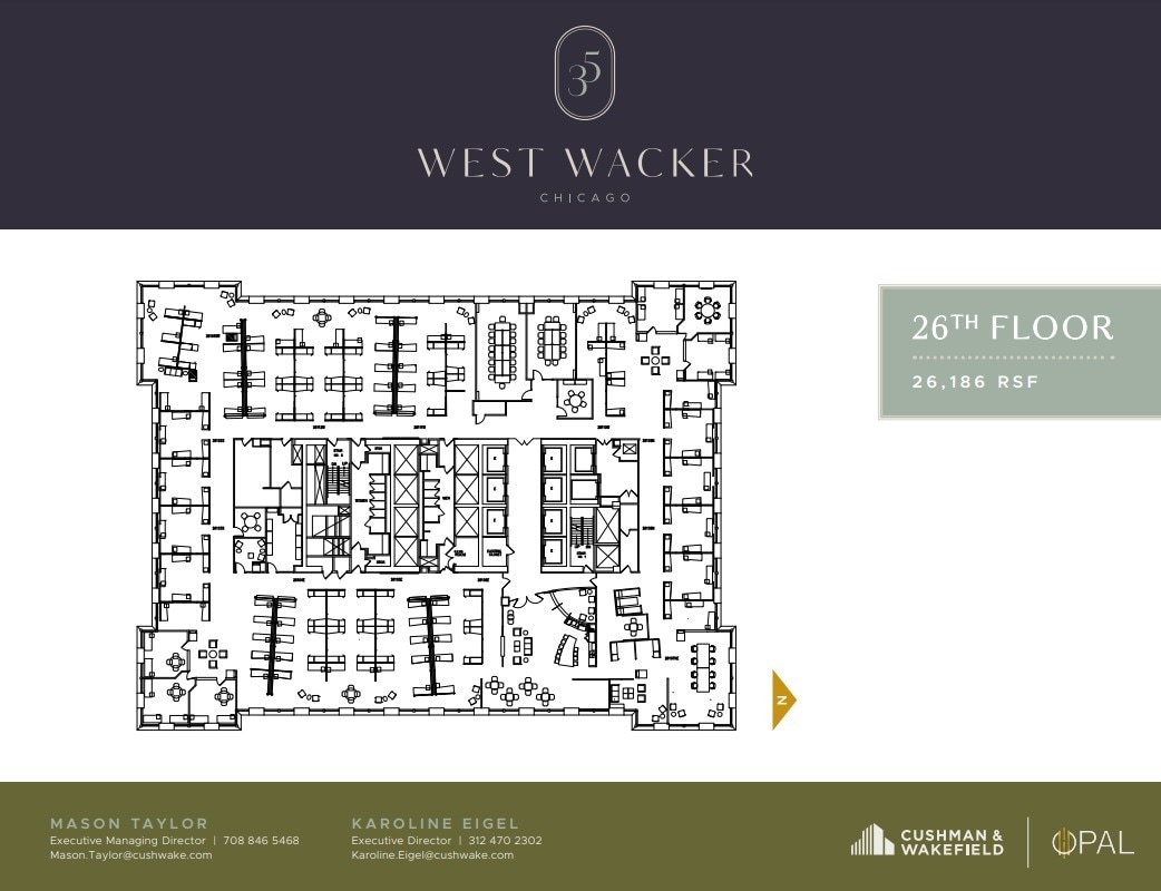 35 W Wacker Dr, Chicago, IL à louer Plan d’étage- Image 1 de 1