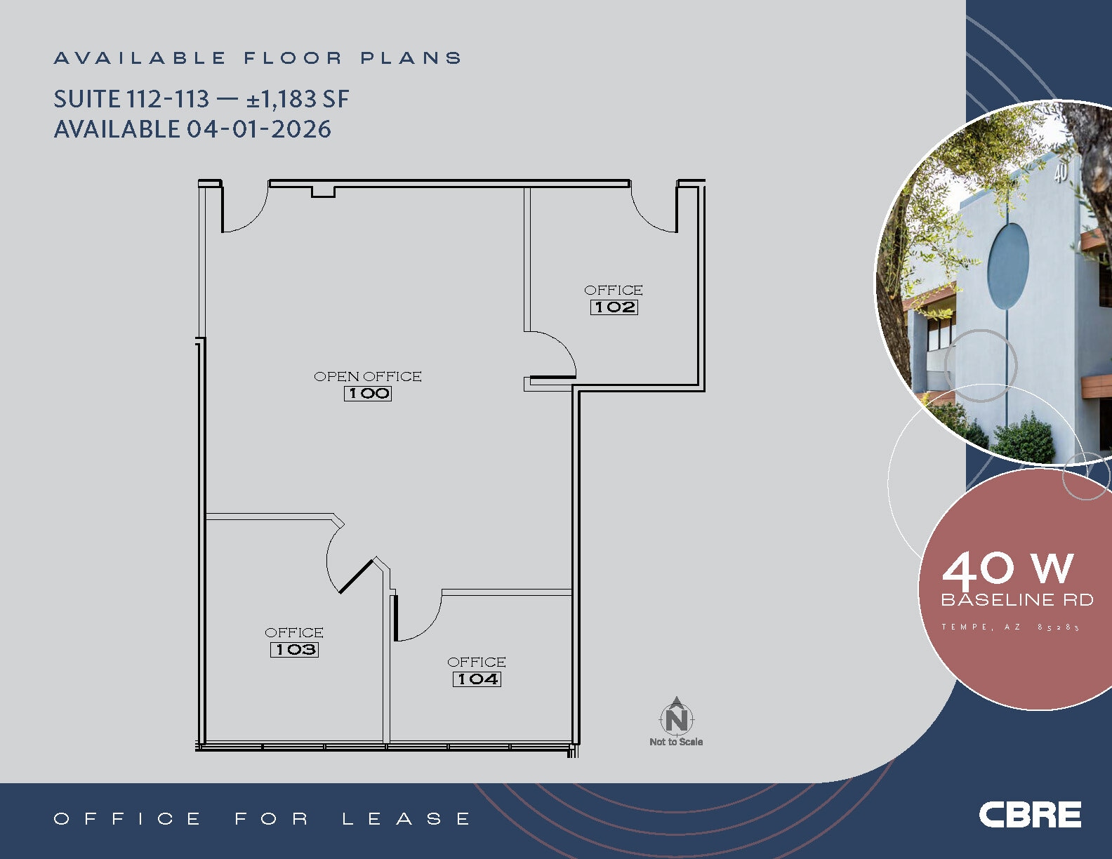 40 W Baseline Rd, Tempe, AZ à louer Plan d’étage- Image 1 de 1