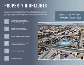 4254 W Hacienda Ave, Las Vegas, NV - Aérien  Vue de la carte