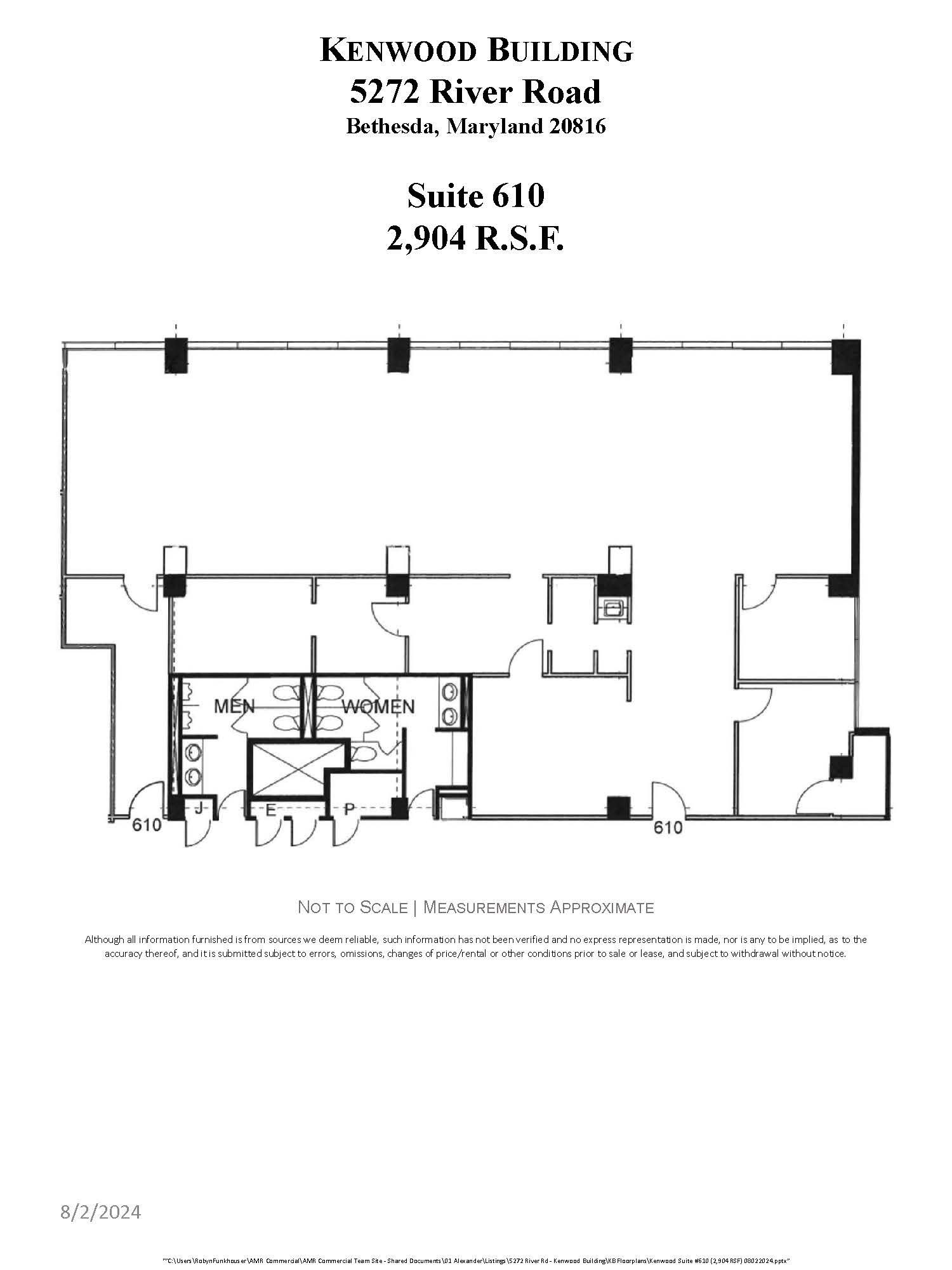 5272 River Rd, Bethesda, MD à louer Plan d’étage- Image 1 de 1