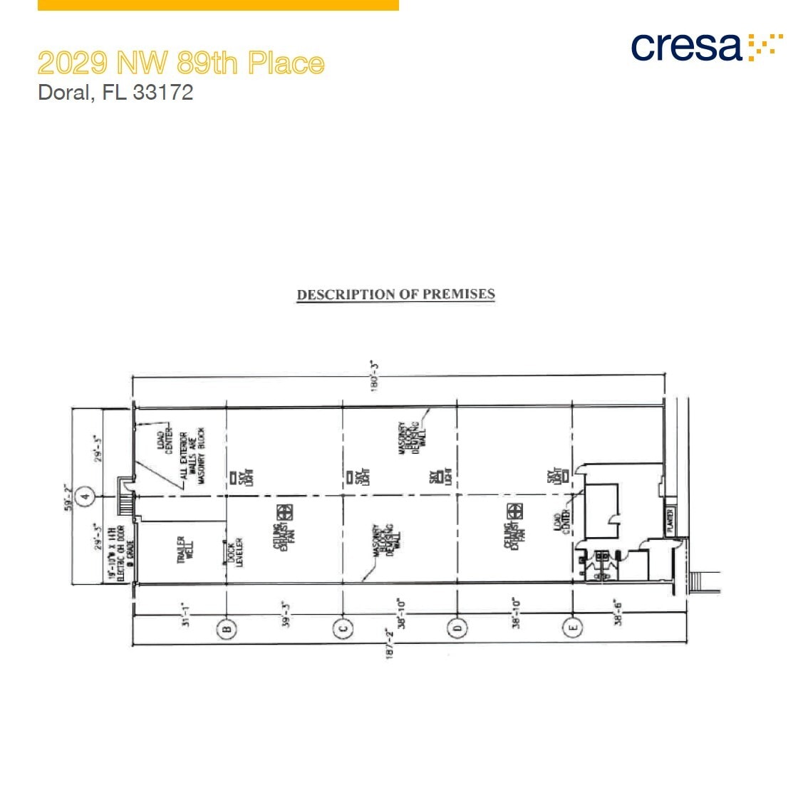 2011-2031 NW 89th Pl, Miami, FL à louer Plan d’étage- Image 1 de 1