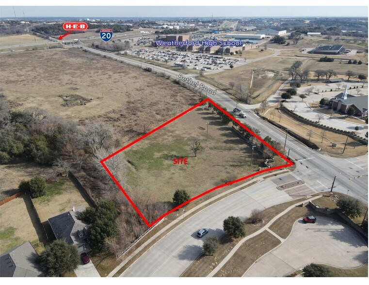 NEC Bethel Road & BB Fielder, Weatherford, TX for sale - Aerial - Image 2 of 2
