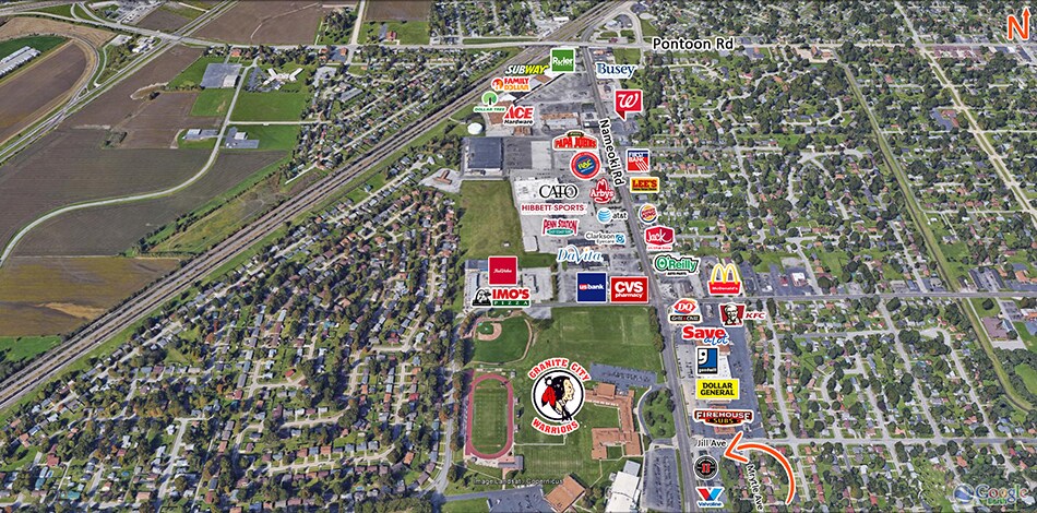 3165 Myrtle Ave, Granite City, IL for lease - Aerial - Image 3 of 13