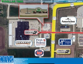 1103 13th St SW, Spencer, IA - AÉRIEN  Vue de la carte