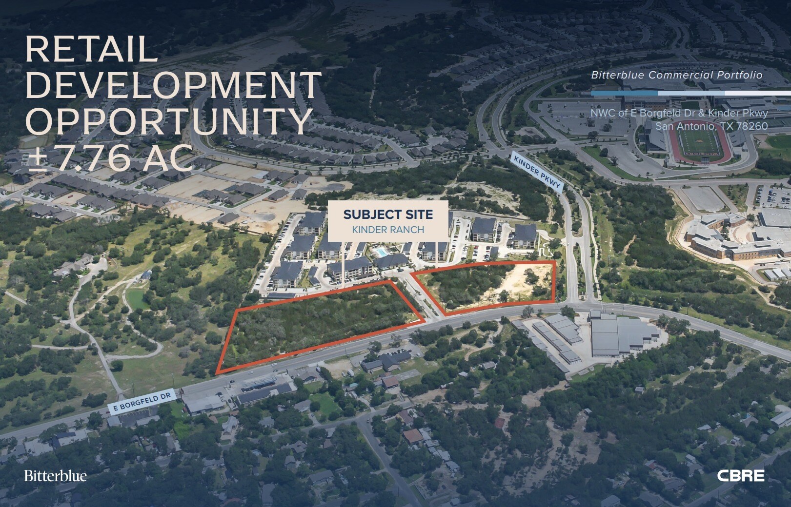 E Borgfeld Dr & Kinder Pkwy, San Antonio, TX à vendre Photo du bâtiment- Image 1 de 6