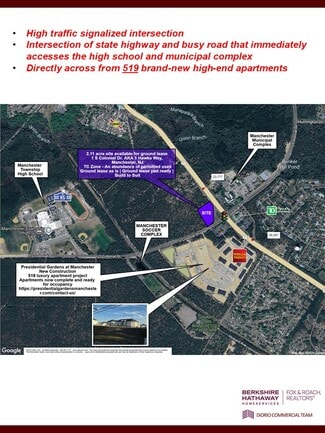 Plus de détails pour 1 S Colonial Dr, Manchester Township, NJ - Terrain à louer