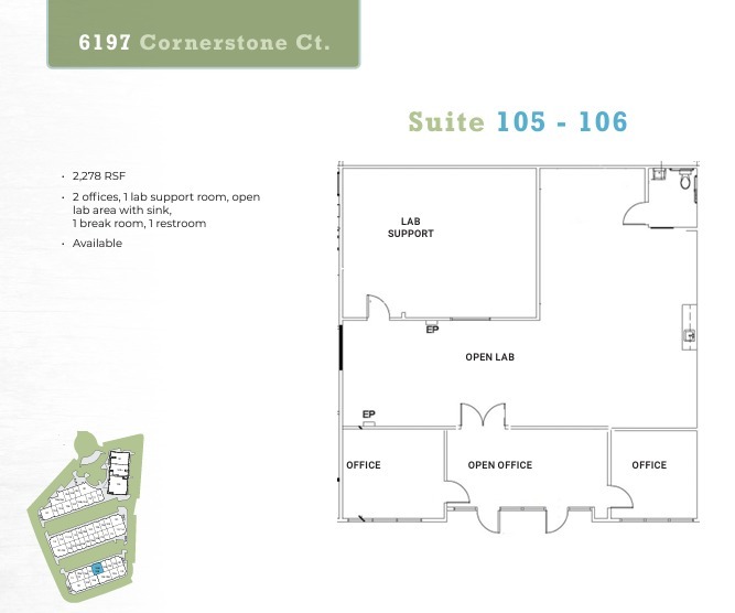 6185 Cornerstone Ct E, San Diego, CA for lease Floor Plan- Image 1 of 1