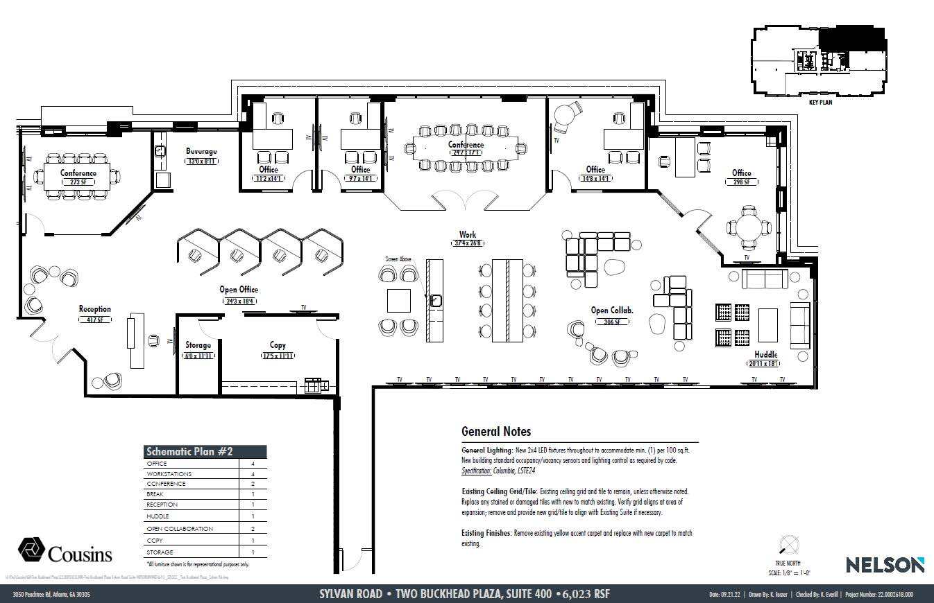 3050 Peachtree Rd NW, Atlanta, GA à louer Plan d’étage- Image 1 de 9