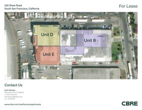 330 Shaw Rd, South San Francisco, CA à louer Plan de site- Image 1 de 1