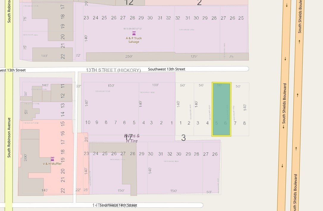 SW 13th And Robinson - 2 Lots Near Scissortail Park, Oklahoma City, OK à vendre Plan cadastral- Image 1 de 3