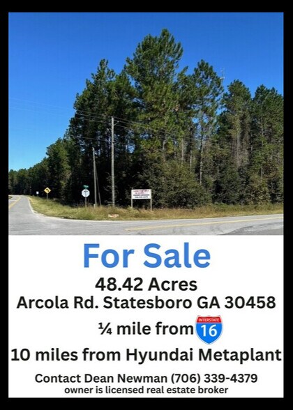 Arcola Road Rd, Statesboro, GA à vendre - Photo du bâtiment - Image 1 de 8