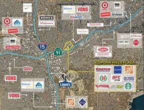 420-450 N McKinley St, Corona, CA - AERIAL  map view