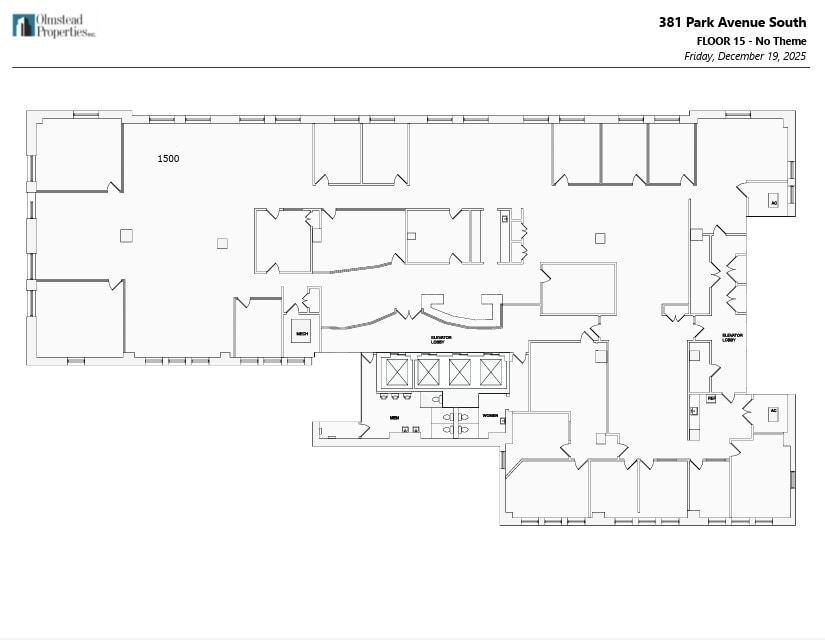 381 Park Ave S, New York, NY à louer Plan d’étage- Image 1 de 1