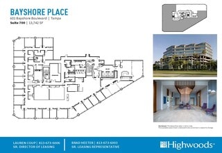 601 Bayshore Blvd, Tampa, FL à louer Plan d’étage- Image 1 de 3
