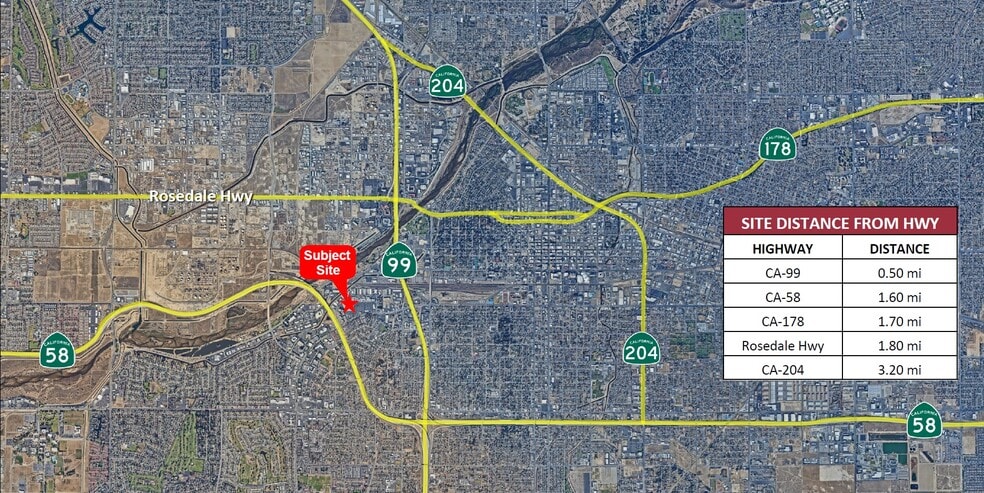 4450 California Ave, Bakersfield, CA for lease - Aerial - Image 3 of 3