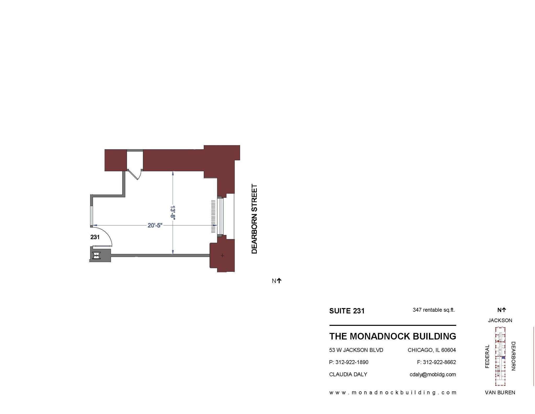 53 W Jackson Blvd, Chicago, IL à louer Plan d’étage- Image 1 de 1