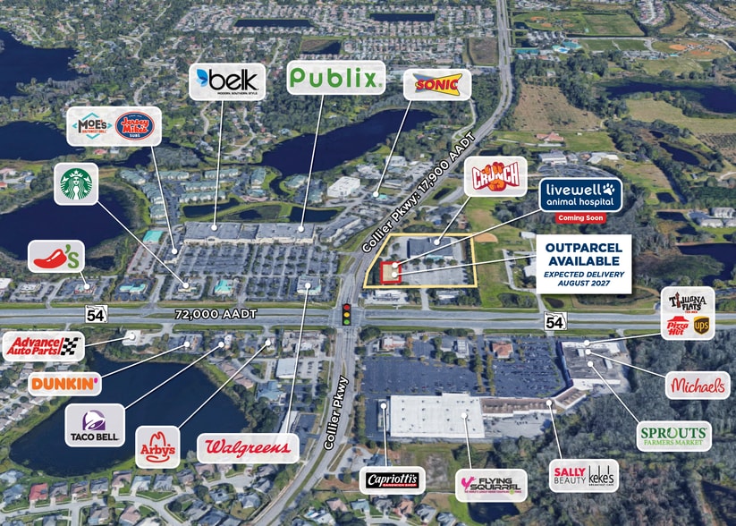 2126 Collier Pky, Land O' Lakes, FL for lease - Aerial - Image 2 of 3