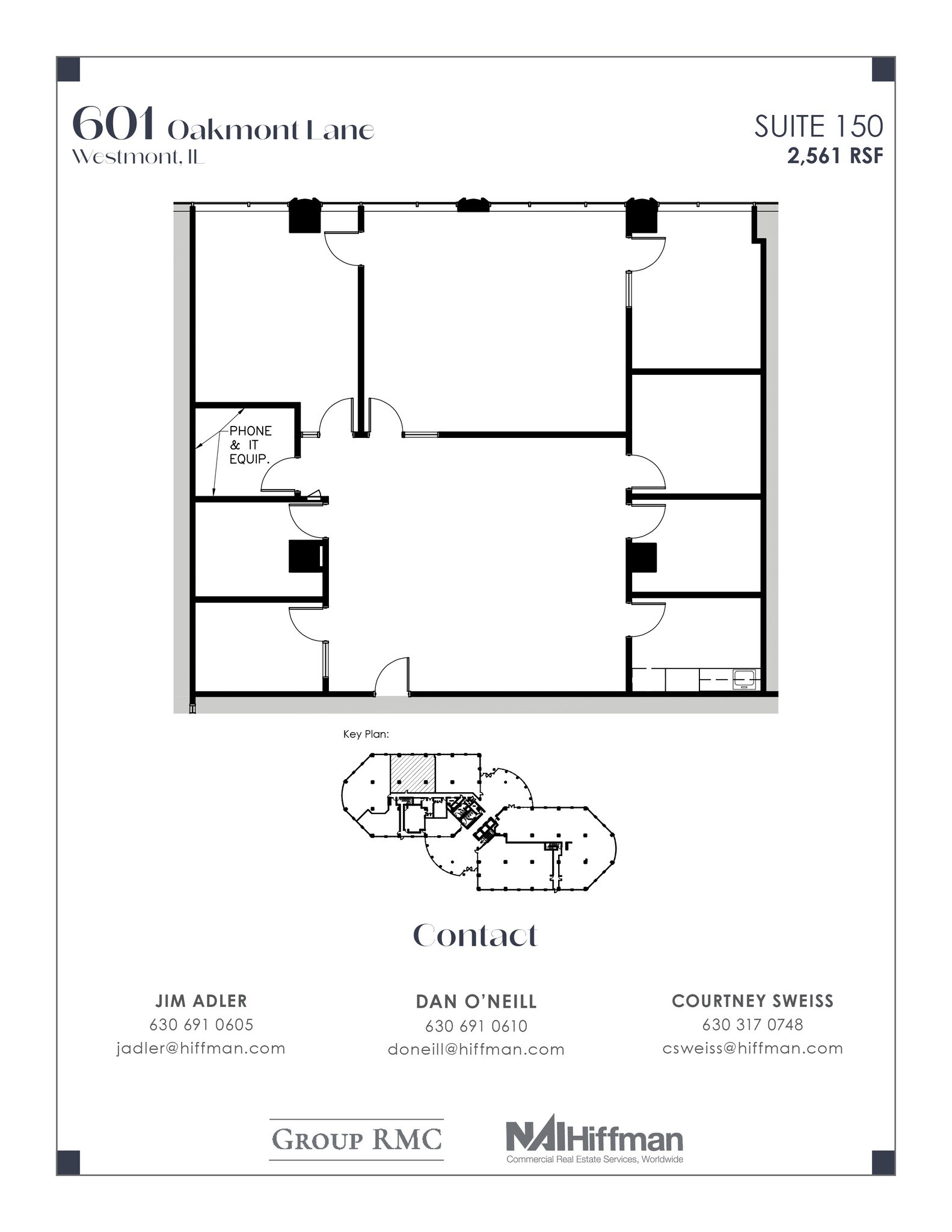 601 Oakmont Ln, Westmont, IL for lease Floor Plan- Image 1 of 2