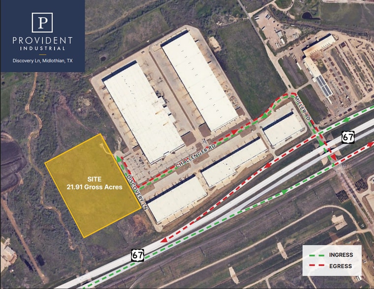 Discovery Ln, Midlothian, TX for lease - Aerial - Image 2 of 3