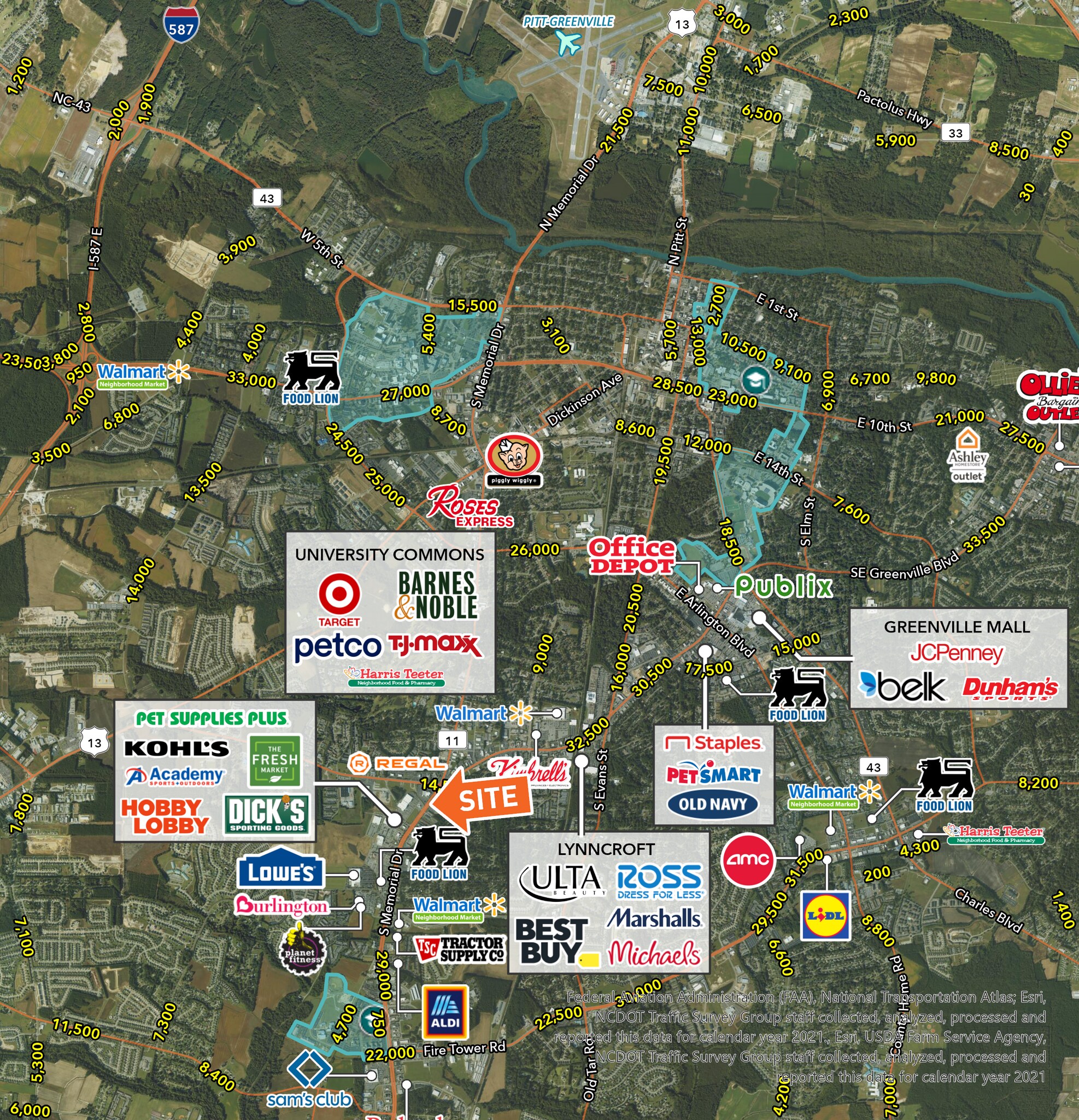 3501 Galleria Dr, Greenville, NC for lease Aerial- Image 1 of 2