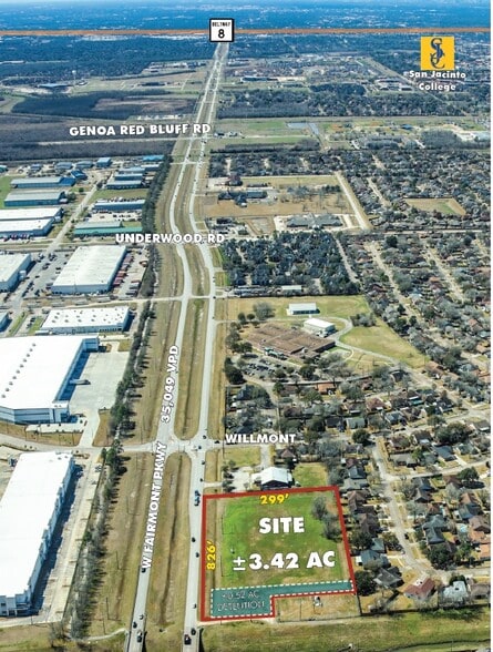 W Fairmont Pkwy @ Willmont Rd, La Porte, TX à vendre - Aérien - Image 2 de 4