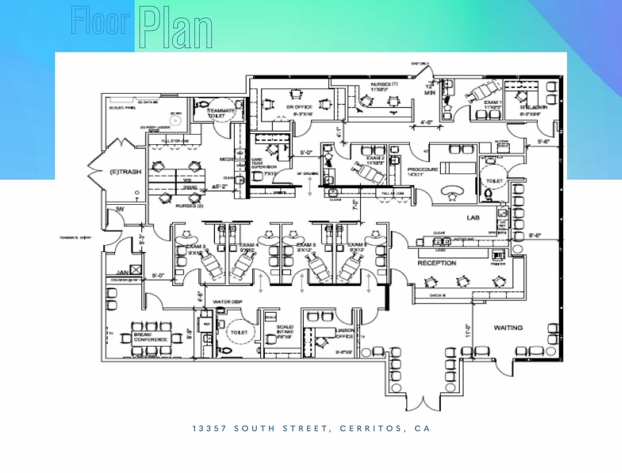 13357 South St, Cerritos, CA à louer Plan d’étage- Image 1 de 1