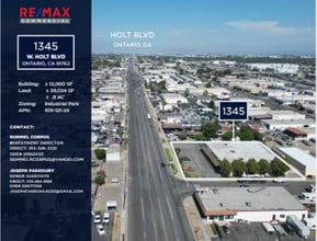 1345 W Holt Blvd, Ontario, CA - AÉRIEN  Vue de la carte