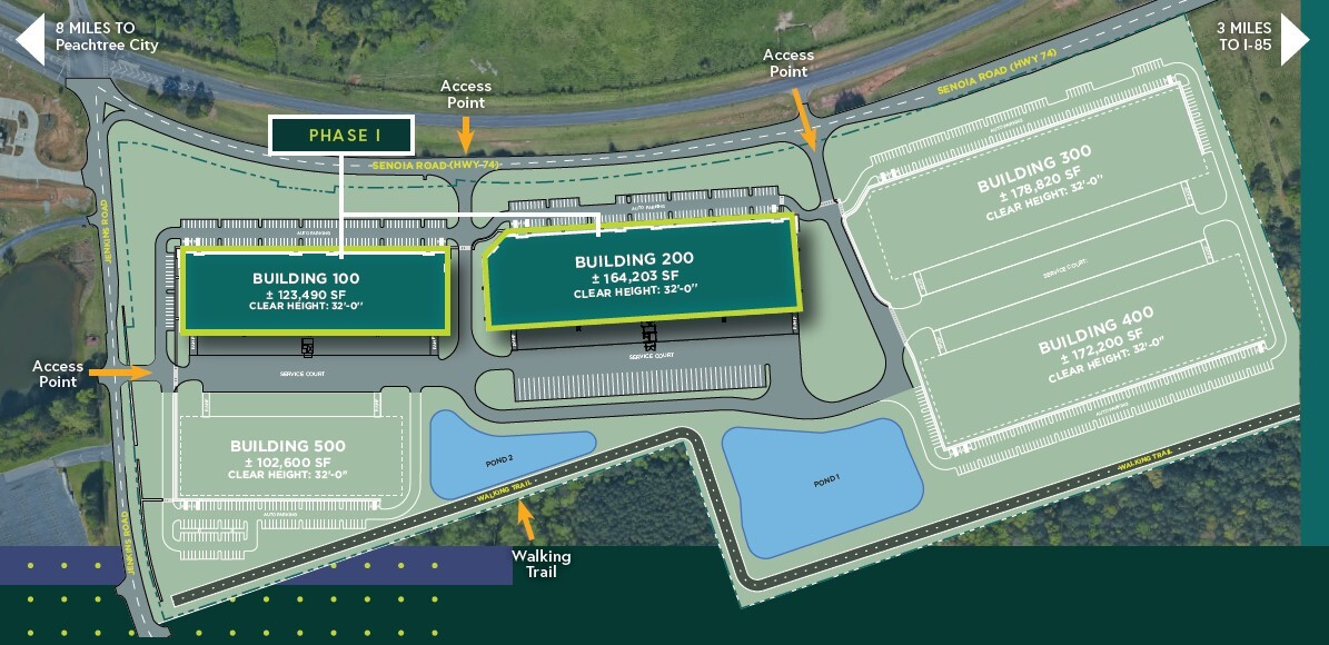 Greenway Commerce Center, Tyrone, GA for lease Site Plan- Image 1 of 1