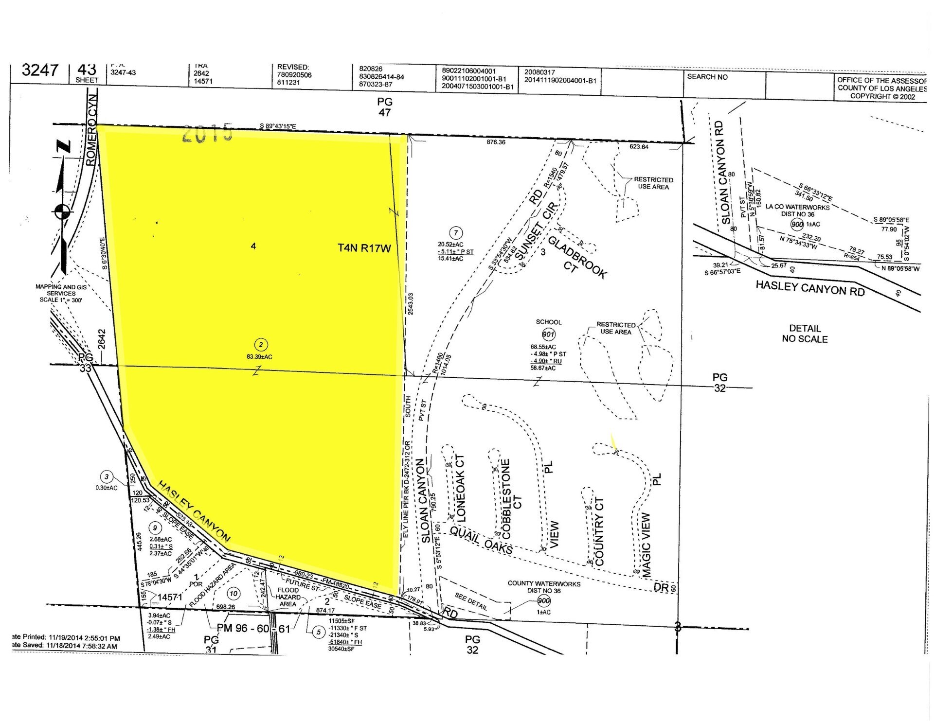 Hasley Canyon @ Romero Canyon, Castaic, CA for sale Plat Map- Image 1 of 6
