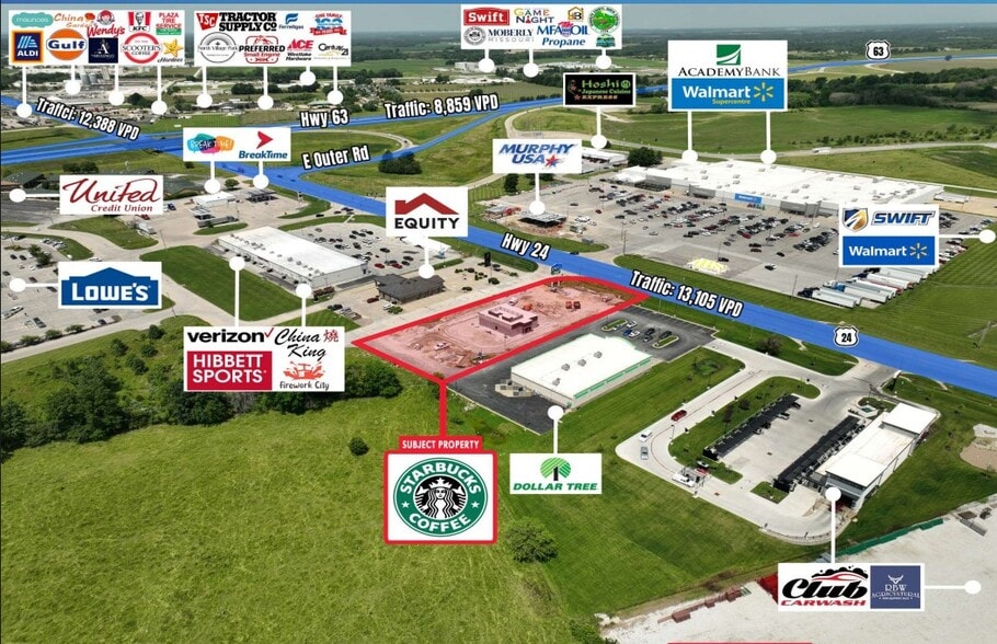 1328 US 24, Moberly, MO for sale - Aerial - Image 2 of 4