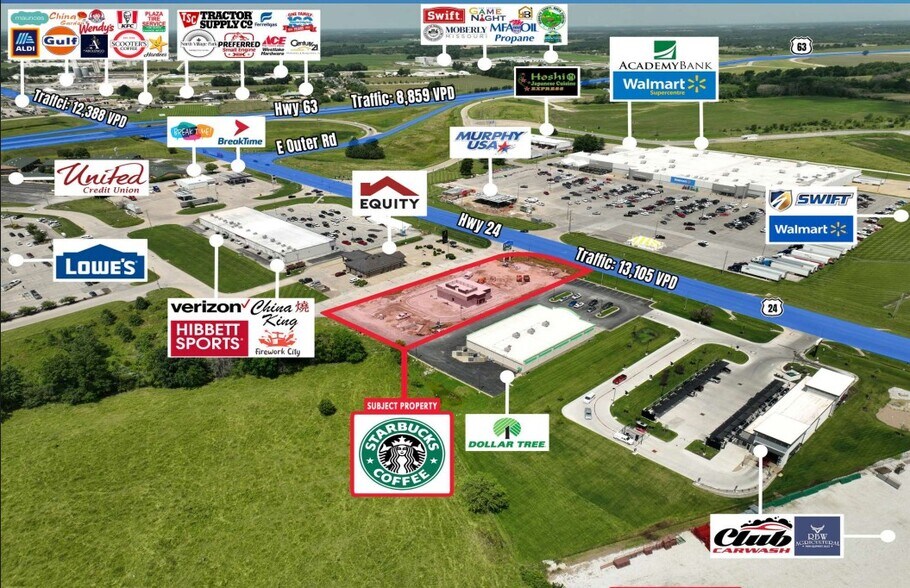 1328 US 24, Moberly, MO à vendre - Aérien - Image 2 de 4