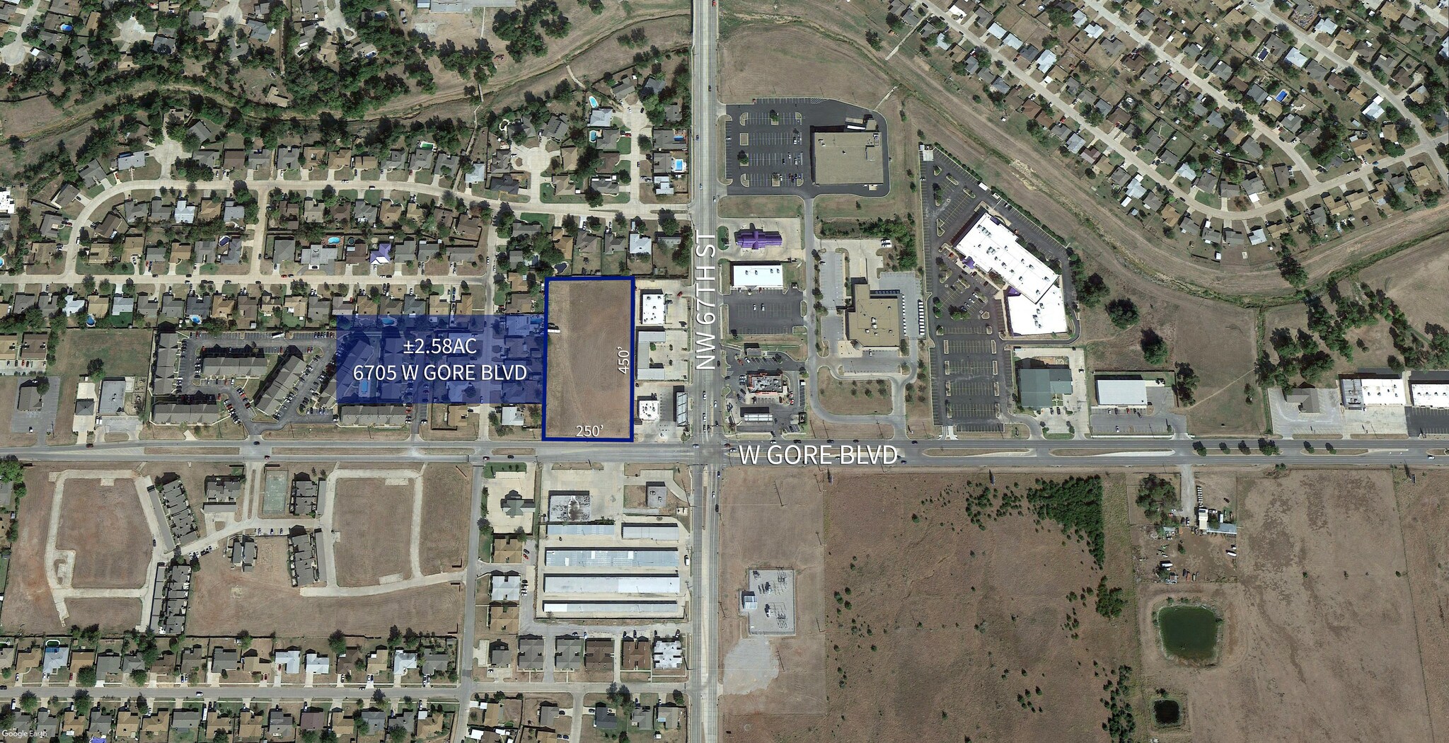 6705 W Gore Blvd, Lawton, OK à vendre Aérien- Image 1 de 2