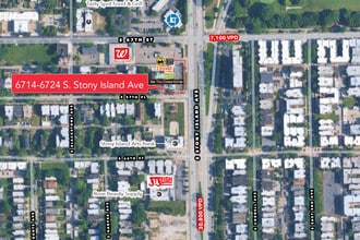 6714 S Stony Island Ave, Chicago, IL - Aerial  map view