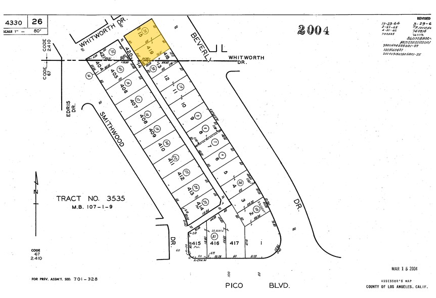 501 S Beverly Dr, Beverly Hills, CA à vendre - Plan cadastral - Image 1 de 1