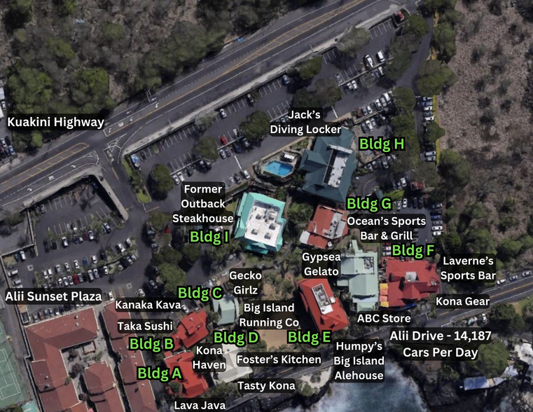 75-5813 Alii Dr, Kailua Kona, HI for lease - Aerial - Image 2 of 5