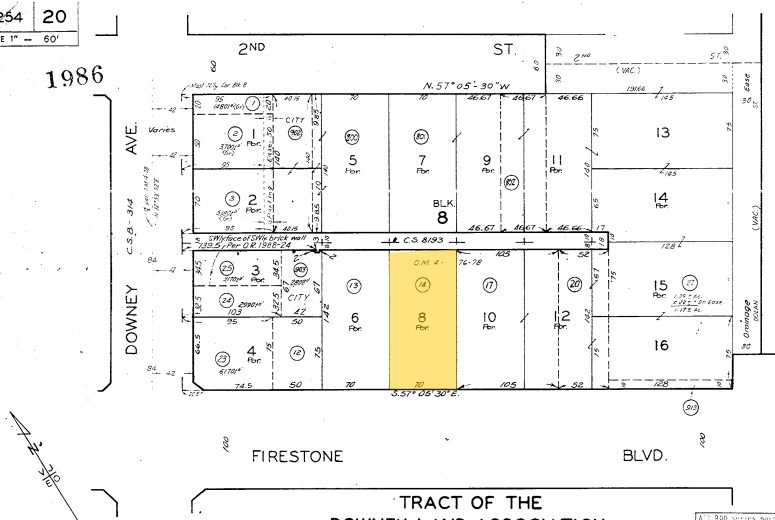 8321-8327 Firestone Blvd, Downey, CA à louer - Plan cadastral - Image 2 de 2