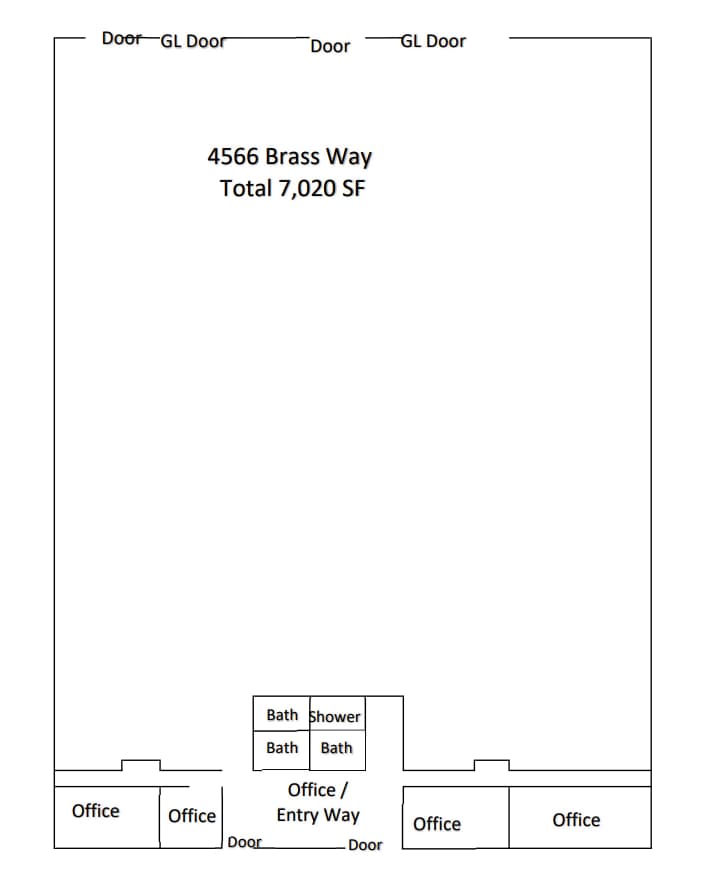 4570-4576 Brass Way, Dallas, TX à louer Plan d’étage- Image 1 de 1