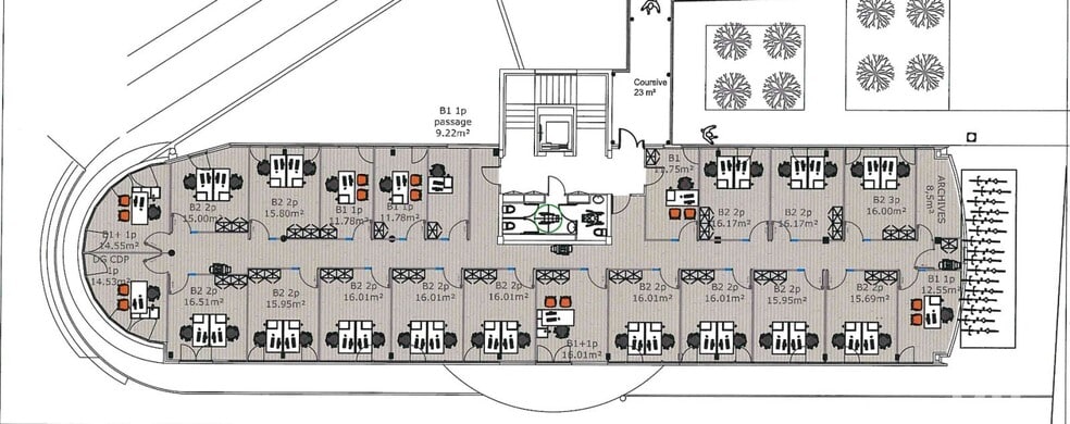 Bureau dans Mérignac à louer - Plan d’étage - Image 3 de 3
