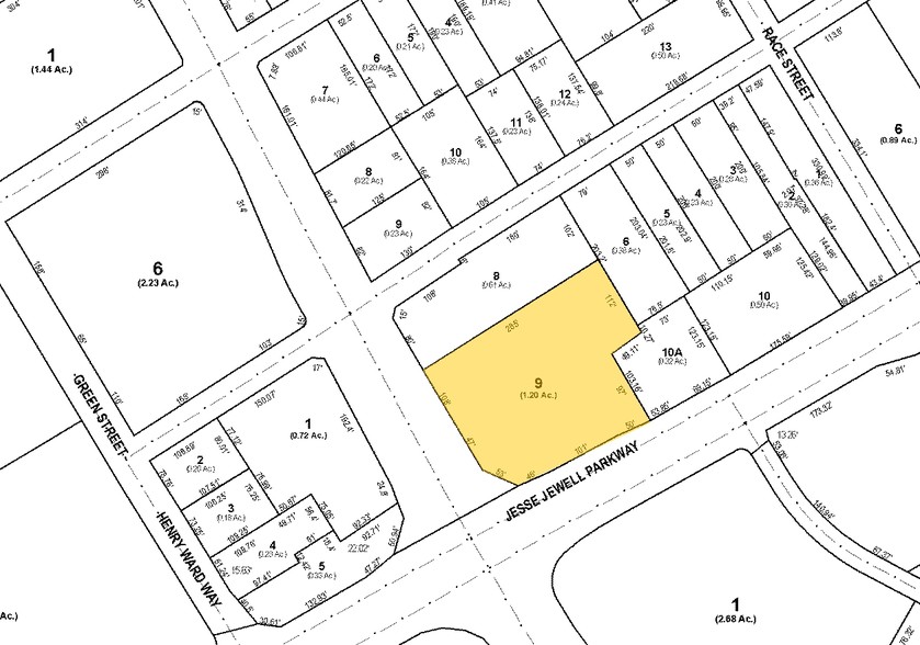 303 Jesse Jewell Pky, Gainesville, GA à louer - Plan cadastral - Image 3 de 13