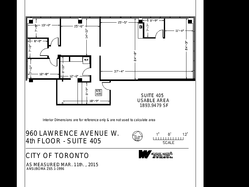 960 Lawrence Ave W, Toronto, ON à louer Plan de site- Image 1 de 1