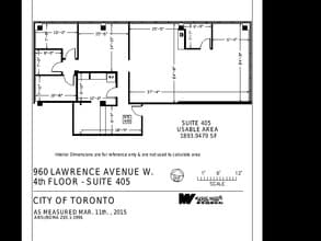 960 Lawrence Ave W, Toronto, ON à louer Plan de site- Image 1 de 1