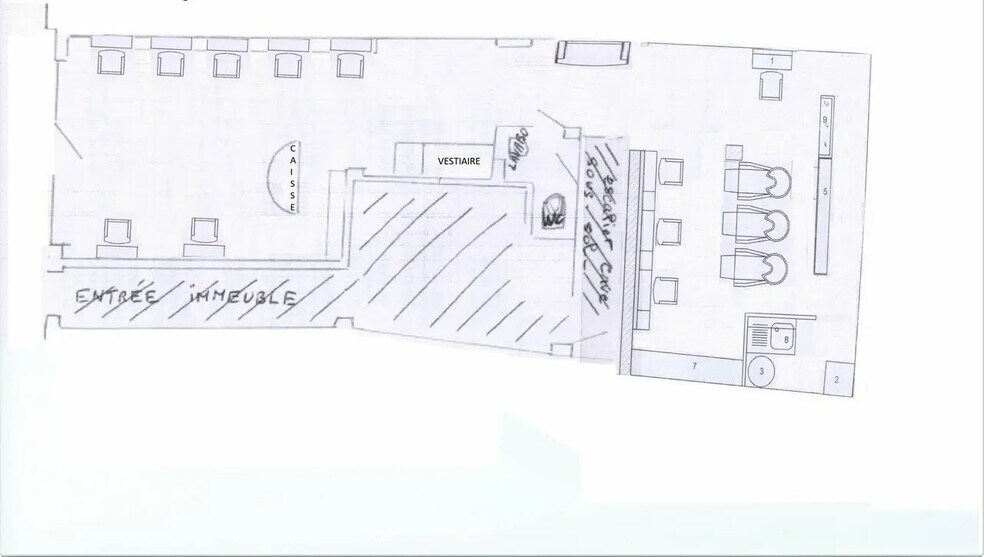 Commerce de détail dans Nantes à louer - Plan d’étage - Image 2 de 3