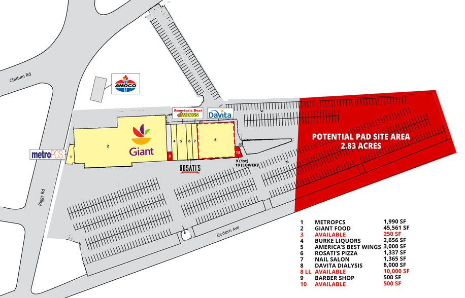 5735-5815 Eastern Ave, Hyattsville, MD à louer - Plan de site - Image 2 de 6