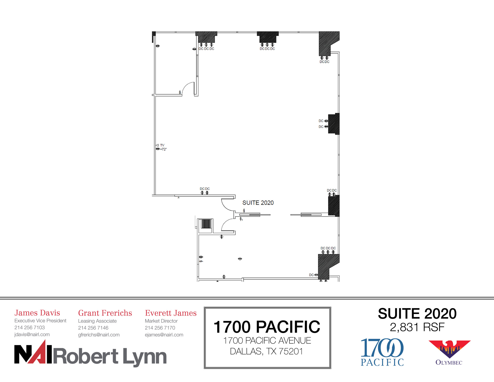 1700 Pacific Ave, Dallas, TX à louer Plan d  tage- Image 1 de 1