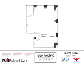 1700 Pacific Ave, Dallas, TX à louer Plan d  tage- Image 1 de 1