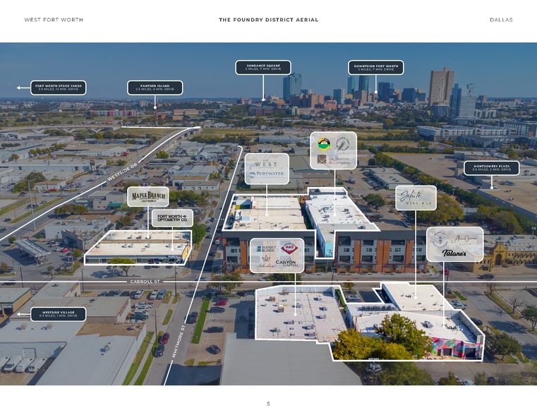 2625 Whitmore St, Fort Worth, TX for lease - Aerial - Image 2 of 5